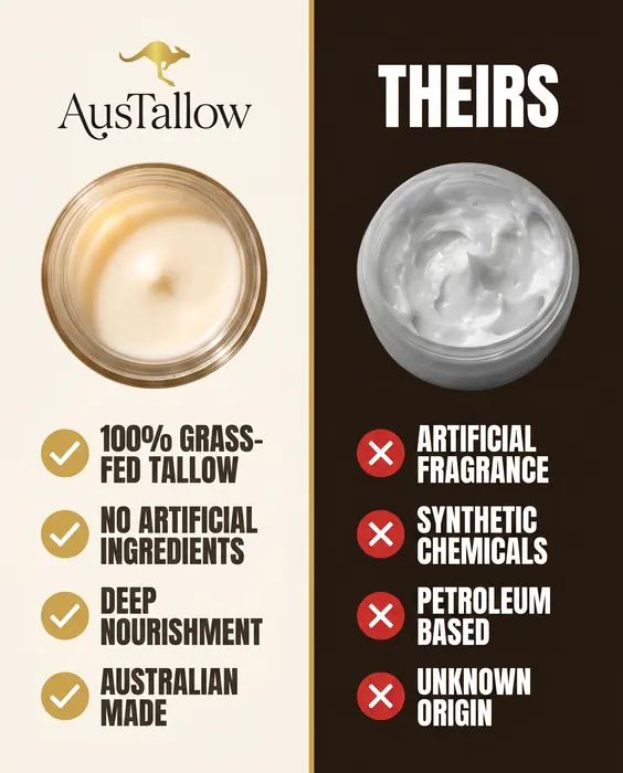 Tallow closely mirrors human sebum